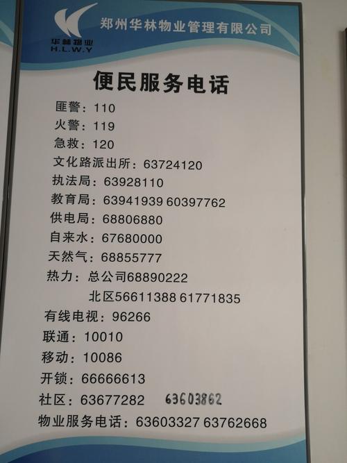 郑州市物业办电话是多少