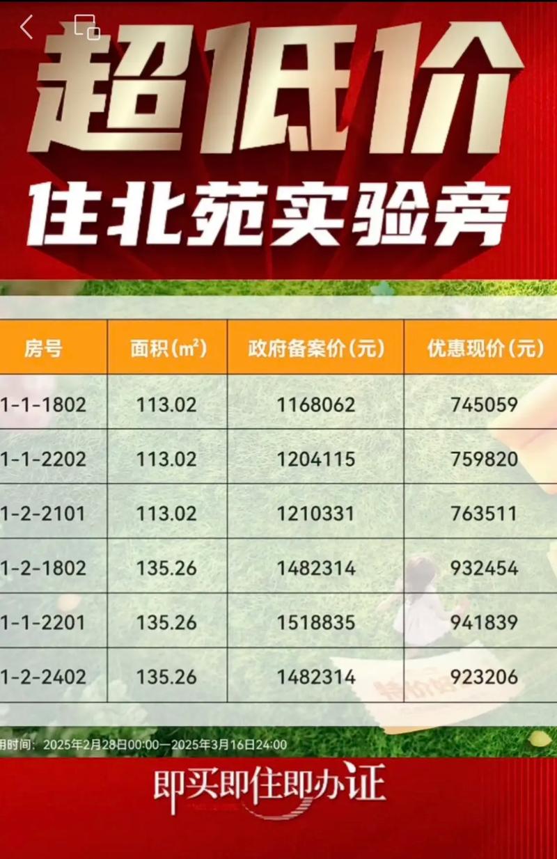 北丽苑房价