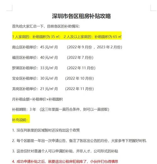 租房补助 深圳怎么申请