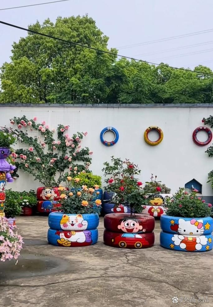 旧轮胎改造花园