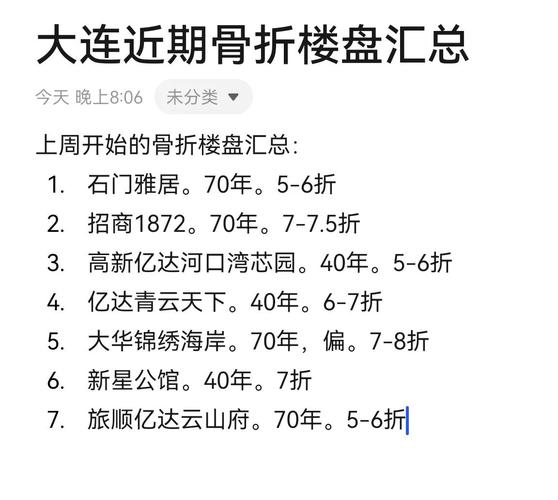 大连现在房价