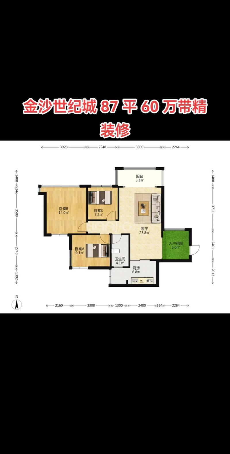 金沙世纪城二手房价