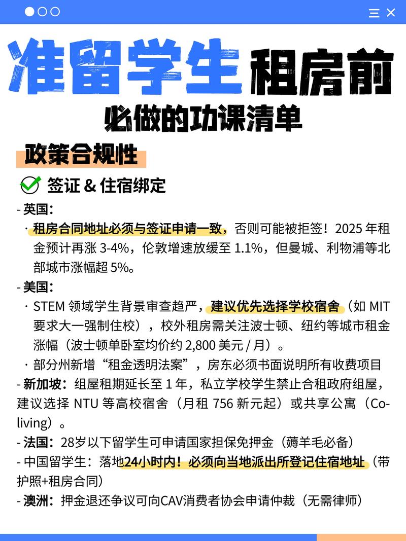 出国留学怎么租房