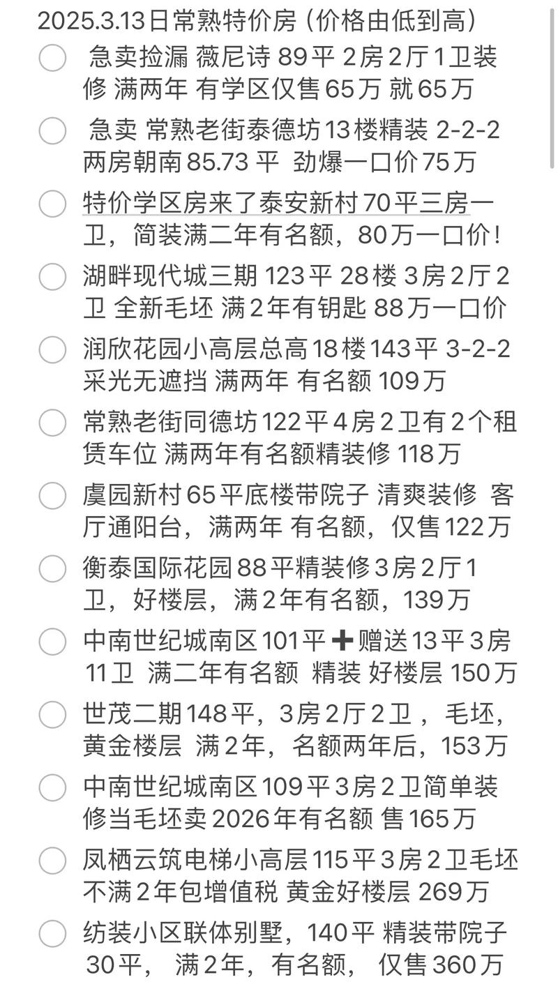 常熟新房价格