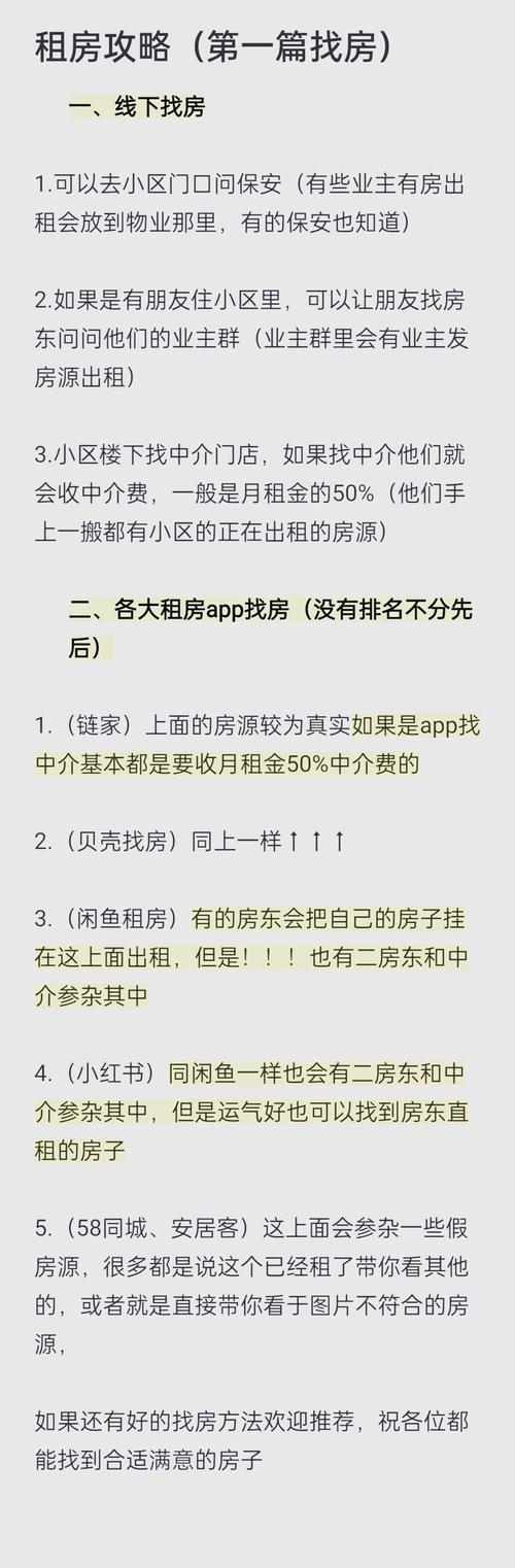 租房应该怎么找