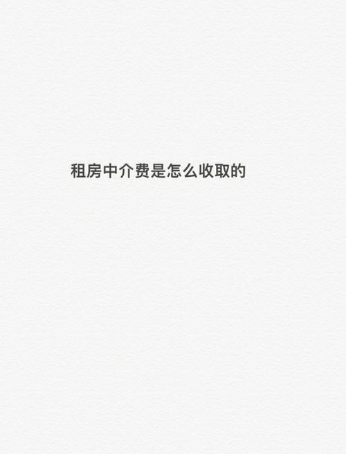 租房中介费是怎么样的