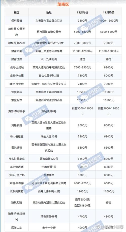 高州新开楼盘价格