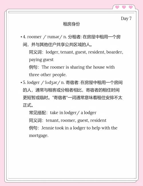 租房 英语怎么说