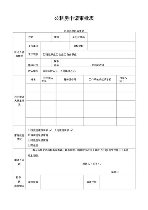 公租房子怎么申请