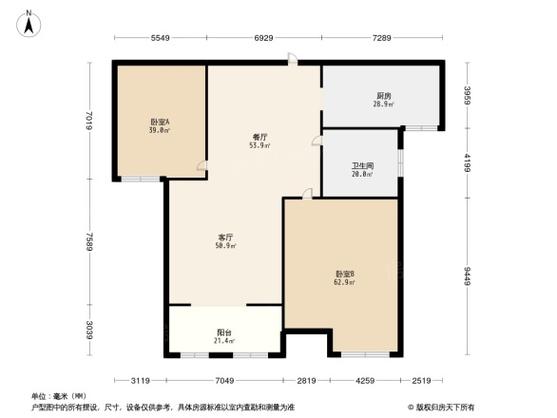 新站区新店花园户型图