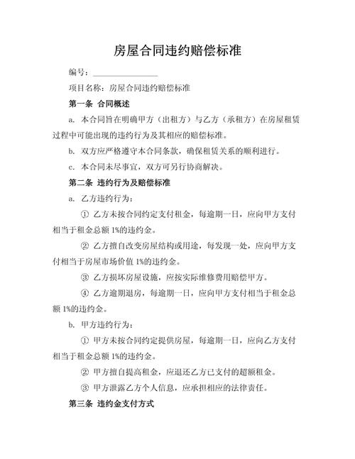 租房的违约金怎么算的