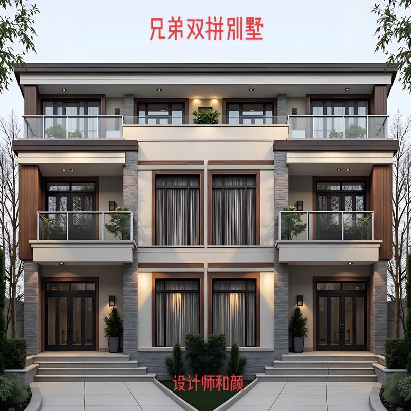 双拼别墅花园效果图