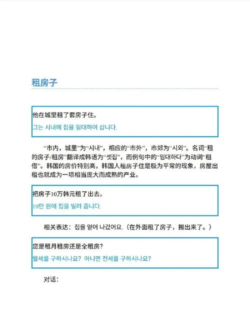韩语租房子怎么说