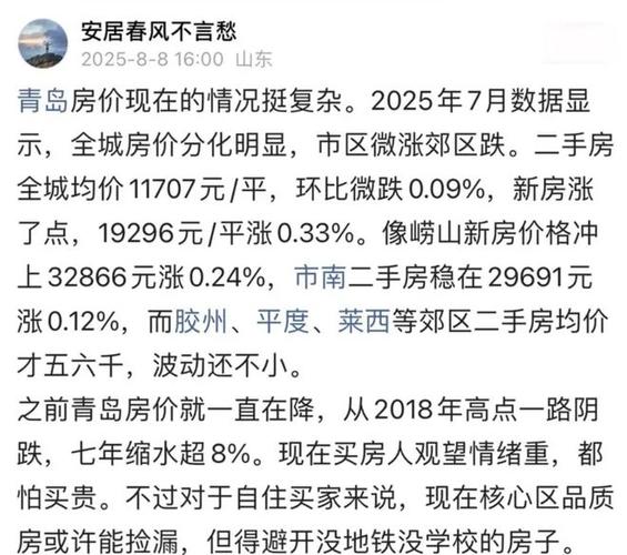 青岛的房价会跌吗