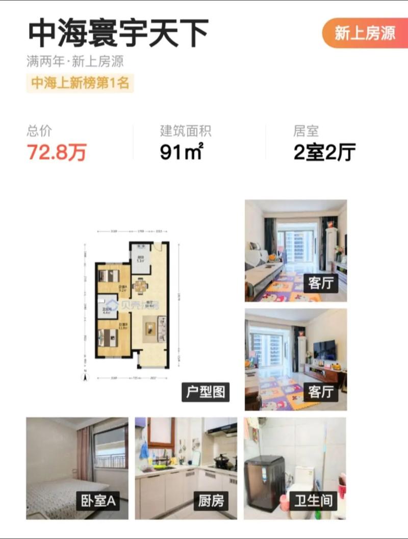 中海寰宇天下二手房价
