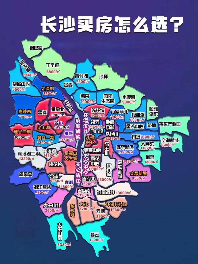 长沙河西楼盘分布图