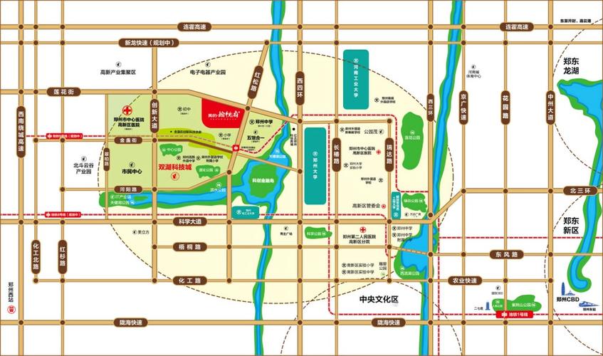 郑州高新区楼盘分布图