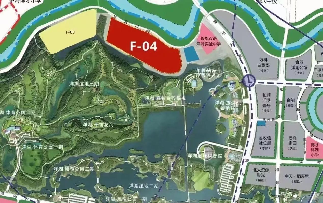 洋湖湿地公园附近的楼盘