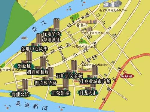 南京河西楼盘分布图