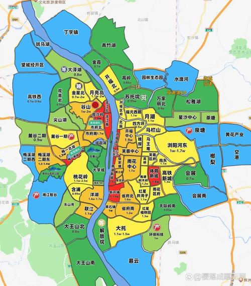 长沙市楼盘分布图