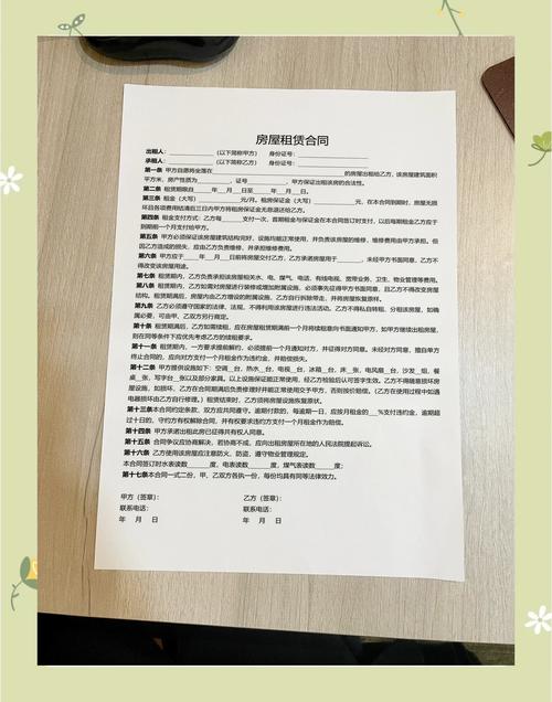 手写租房协议怎么写