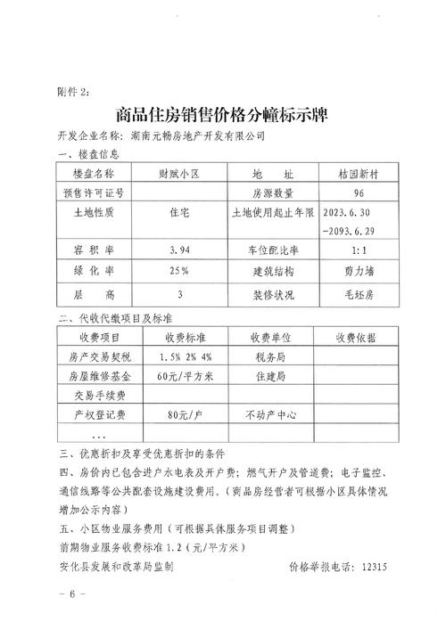 西安市楼盘备案价