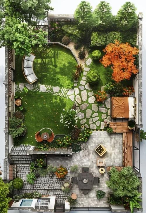 房屋后花园设计效果图