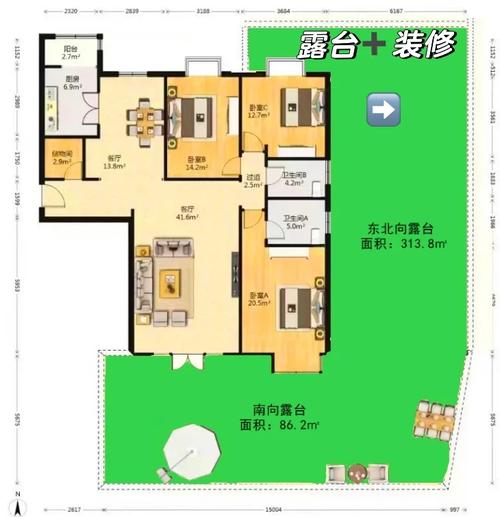 三原罗马花园户型图