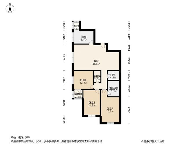 三原罗马花园户型图