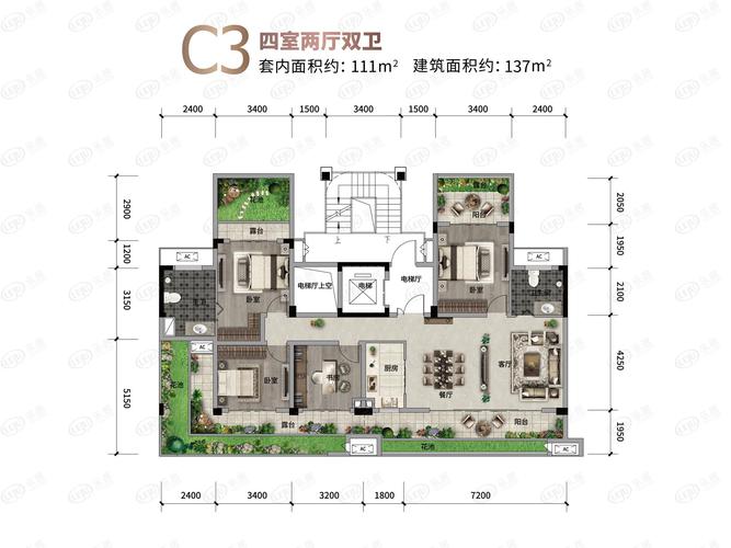 蒲江锦丽花语楼盘户型