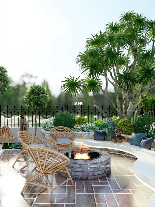 100平米花园效果图