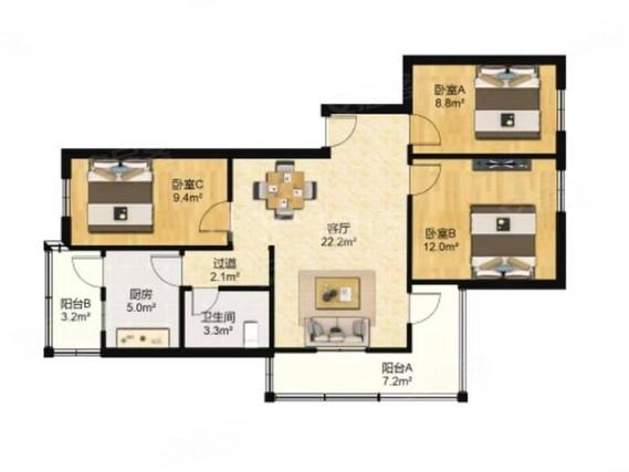 大众湖滨花园户型图