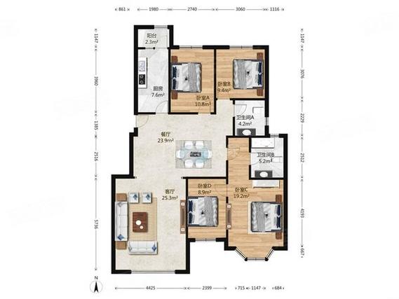 奥北花园户型图