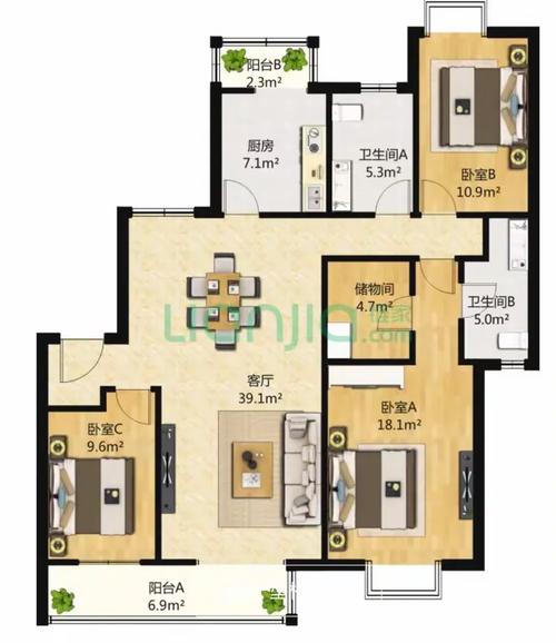 奥北花园户型图