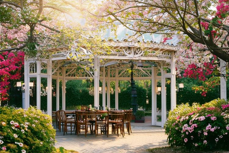 带亭子的花园