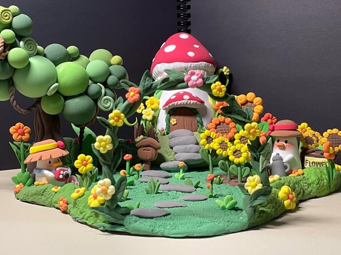 超轻粘土花园场景