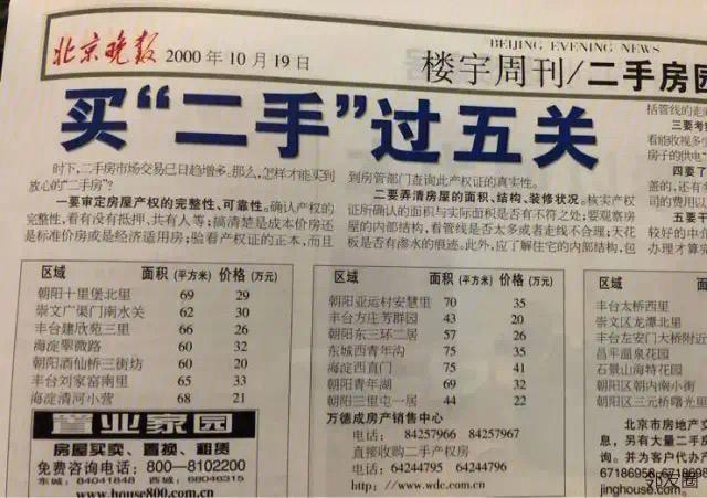 深圳2000年房价