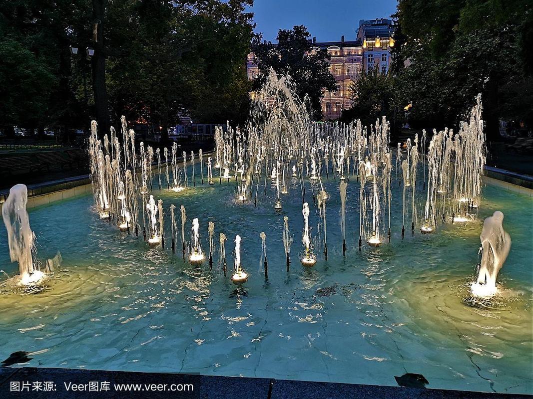 城市花园喷泉