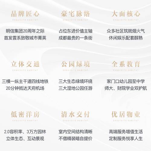 楼盘项目优势100条