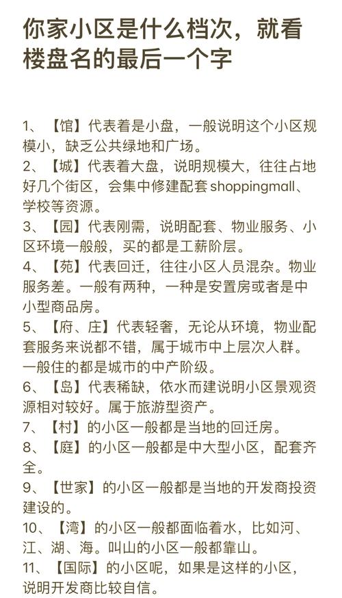 形容楼盘品质的词语