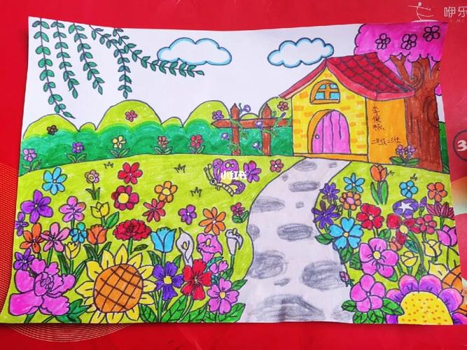 大花园儿童画